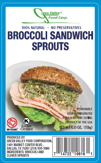 Green Valley Food Corp. BROCCOLI SANDWICH SPROUTS