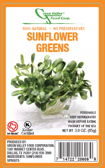 Green Valley Food Corp. SUNFLOWER GREENS