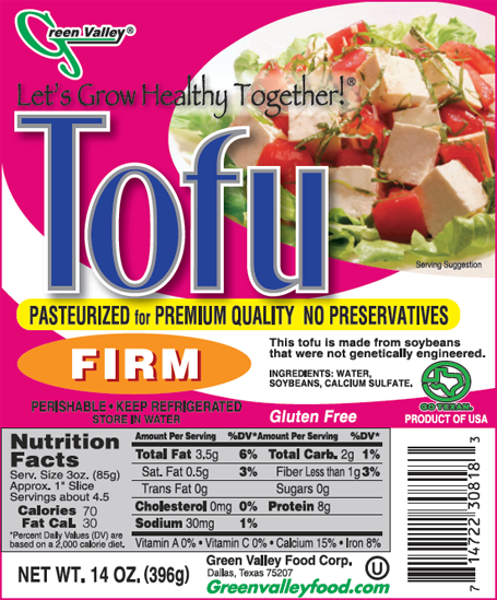 Green Valley Food Corp. TOFU - FIRM